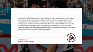 dumbbell and bands volleyball program testimonial